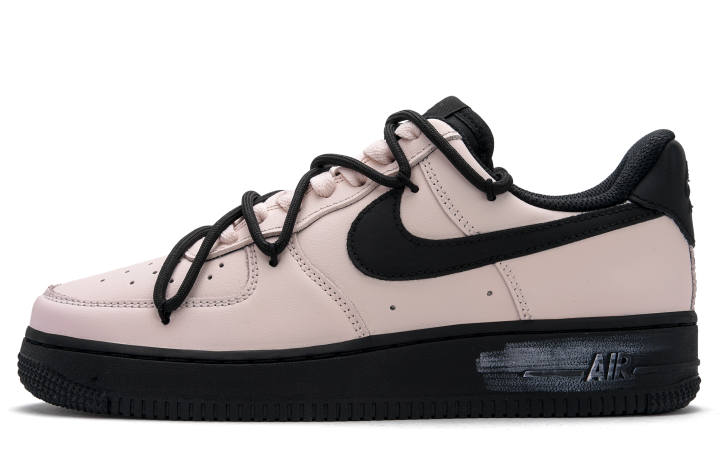 Nike Nike Air Force 1 Peach Pudding Abrasion Resistant Low top Skateboard Shoes Unisex Black Pink