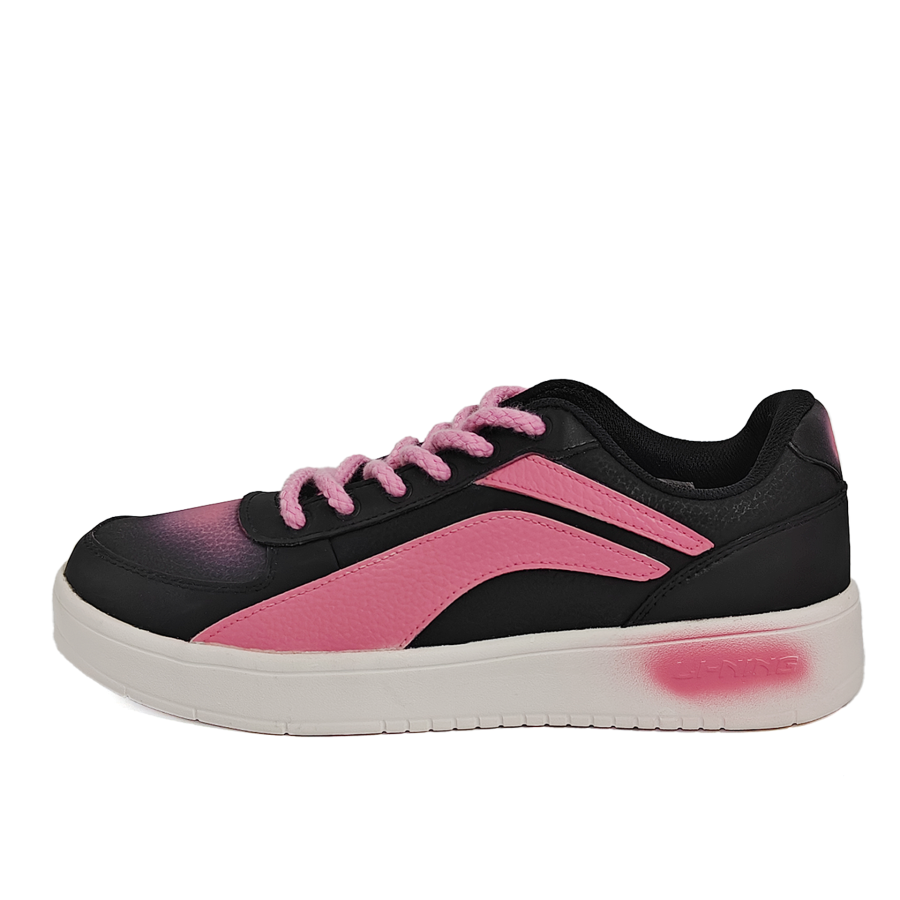 Li-Ning Li Ning Slip Resistant, Abrasion Resistant, Lightweight Low top Skateboard Shoes Men's Black Pink