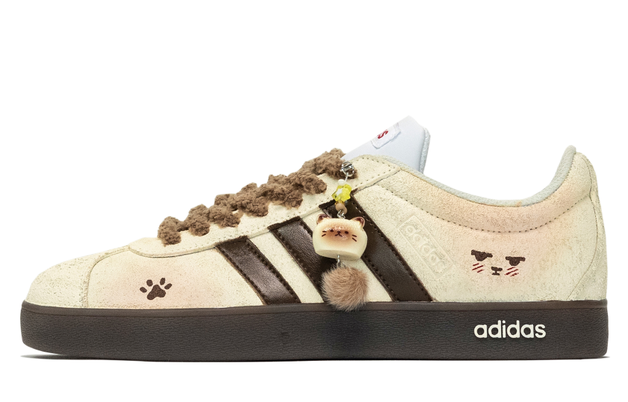 Adidas Neo VL Court 2.0 Making An Immediate Appearance Abrasion Resistant Low Top Skateboard Shoes Women's Beige