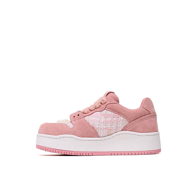 WANDER AROUND Height Increasing Cushioning Low top Skateboard Shoes Women's Pink