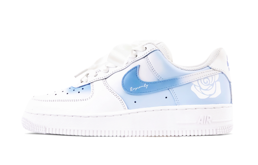 Nike Nike Air Force 1 Slip Resistant, Abrasion Resistant, Lightweight Low top Skateboard Shoes Women's Blue White