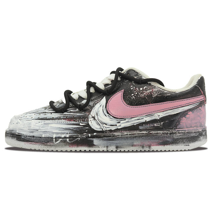 Nike Nike Court Vision Low Disease 1 Synthetic Leather Slip Resistant Cushioning Abrasion Resistant