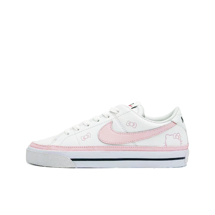 Nike Nike Court Legacy Funny Pink Kitten Cow Split Leather Abrasion Resistant Abrasion Resistant Low top Skateboard Shoes