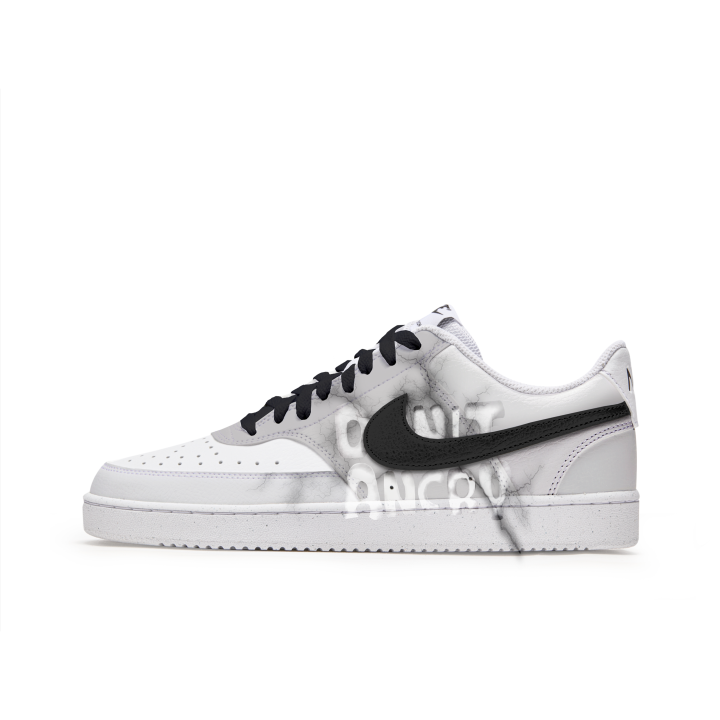 Nike Nike Court Vision 1 Freedom Panda, Extinction Slip Resistant Abrasion Resistant Low top Skateboard Shoes Men's