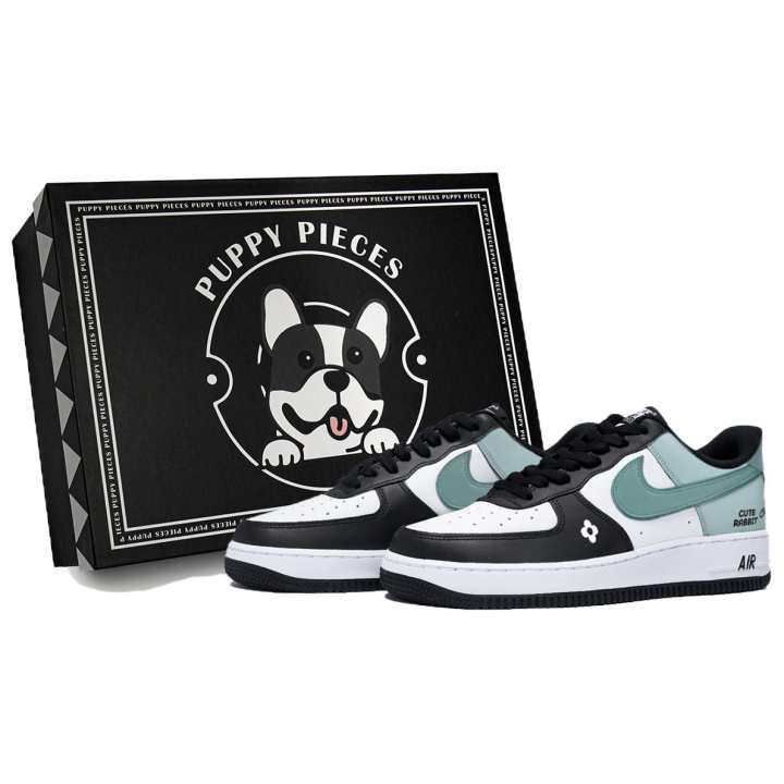 Nike Nike Air Force 1 Puppy Fragment, Special Shoe Box Low top Skateboard Shoes Men's White