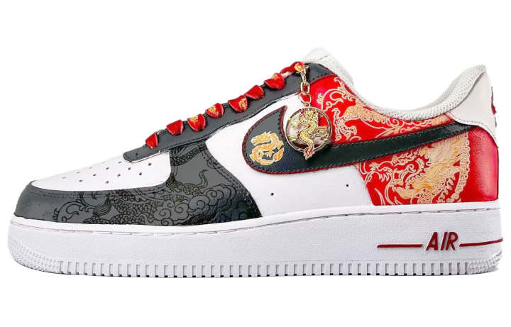 Nike Nike Air Force 1 Low Slip Resistant Low top Skateboard Shoes Women's Black Red