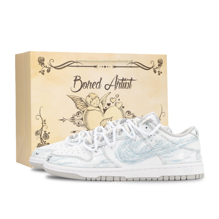 Nike Nike Dunk Jiang Immersed Moon Low top Skateboard Shoes Unisex White Blue