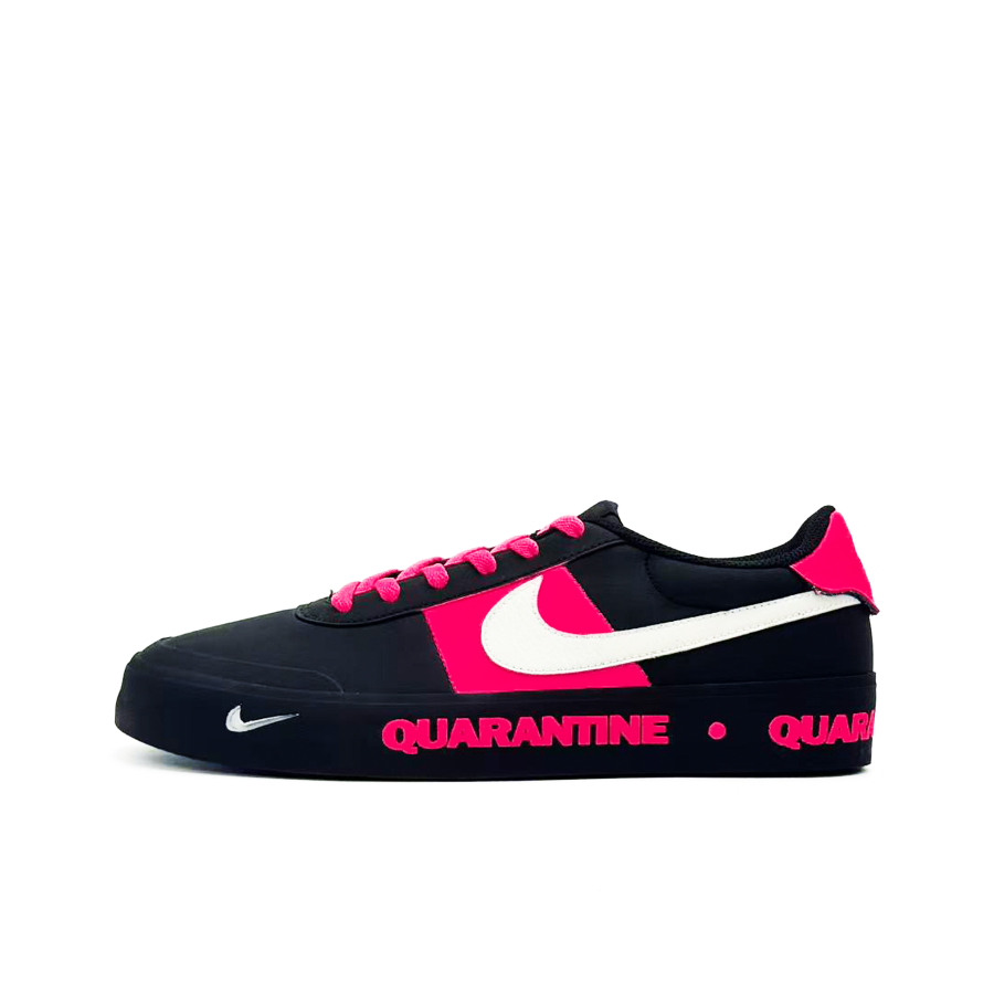 Nike Nike Court Shot The Forbidden Rose Red Abrasion Resistant Low top Skateboard Shoes Men's Black White Pink