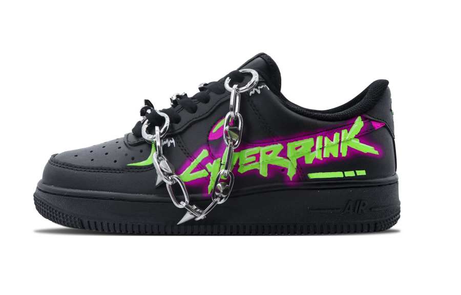 Nike Nike Air Force 1 Slip Resistant Abrasion Resistant Low top Skateboard Shoes Men's Black
