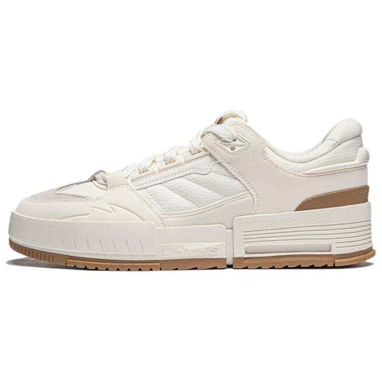 Li-Ning Li Ning Inner Presentation Cushioning, Wear Resistant Low top Skateboard Shoes Men's Ivory