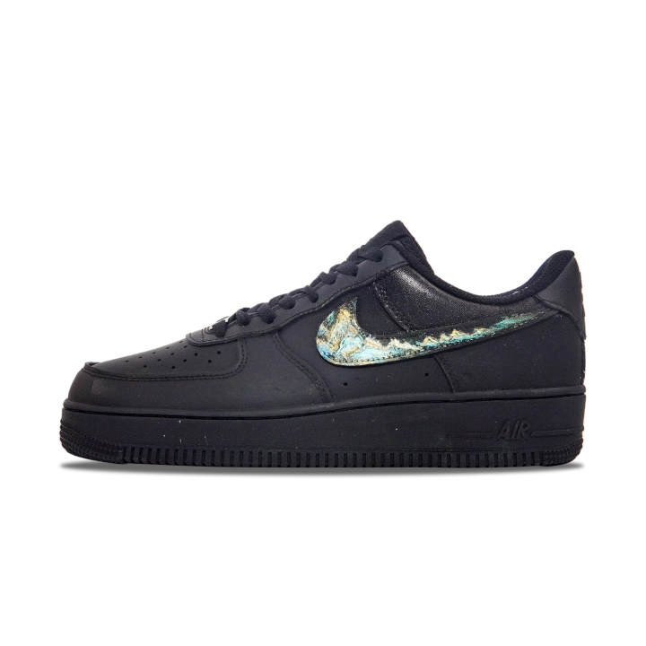 Nike Nike Air Force 1 Abrasion Resistant Low top Skateboard Shoes Men's Black