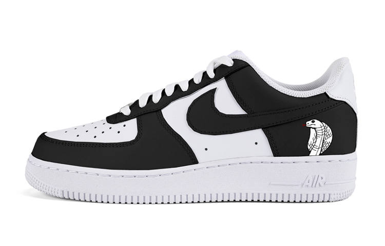 Nike Nike Air Force 1 Air Force 1 Number 1 Low top Skateboard Shoes Men's Black White