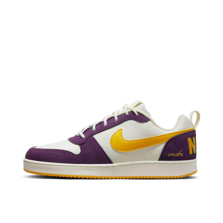 Nike Nike Court Borough PRM Abrasion Resistant Slip Resistant Low top Skateboard Shoes Men's Purple Yellow