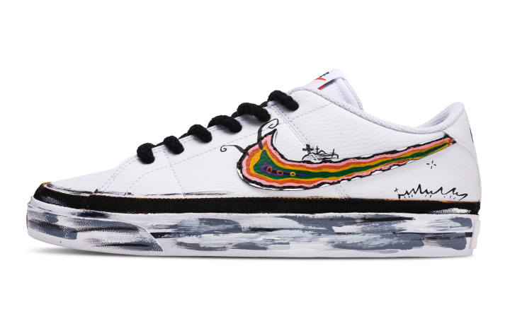 Nike Nike Court Legacy Caterpillar Abrasion Resistant Low top Skateboard Shoes Men's White Black