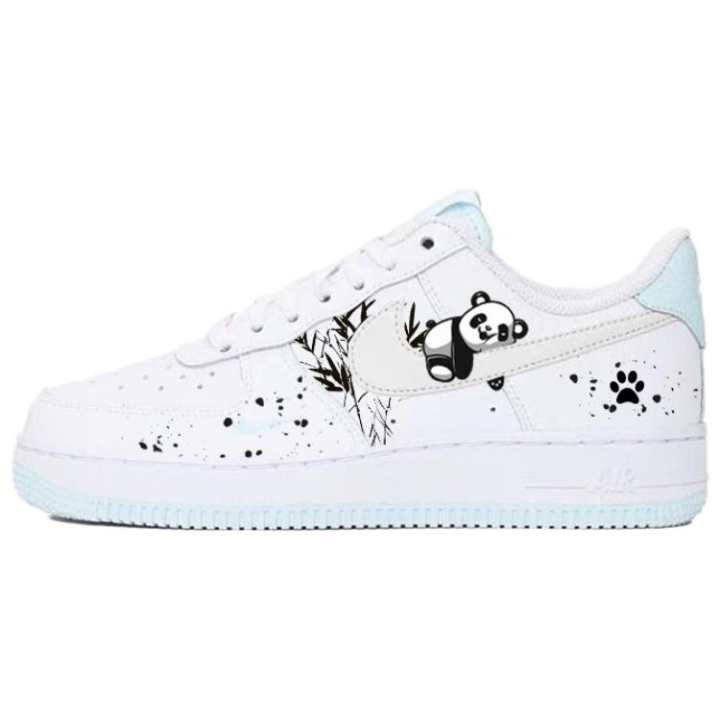 Nike Nike Air Force 1 Slip Resistant Abrasion Resistant Low top Skateboard Shoes Women's White Pink
