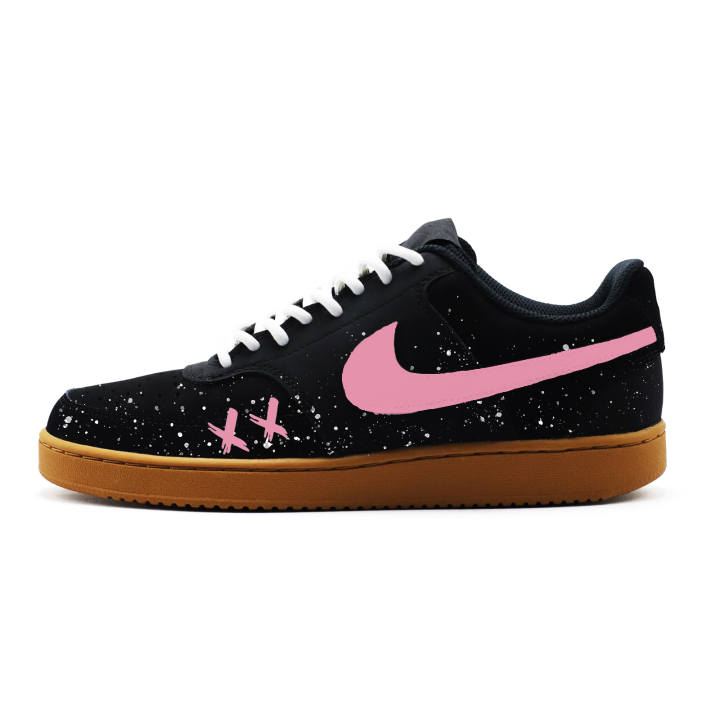 Nike Nike Court Vision 1 Pink Love Abrasion Resistant Low top Skateboard Shoes Men's Pink