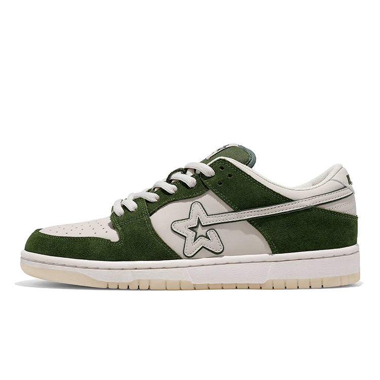 RIPSTAR Slip Resistant Abrasion Resistant Low top Skateboard Shoes Unisex Green