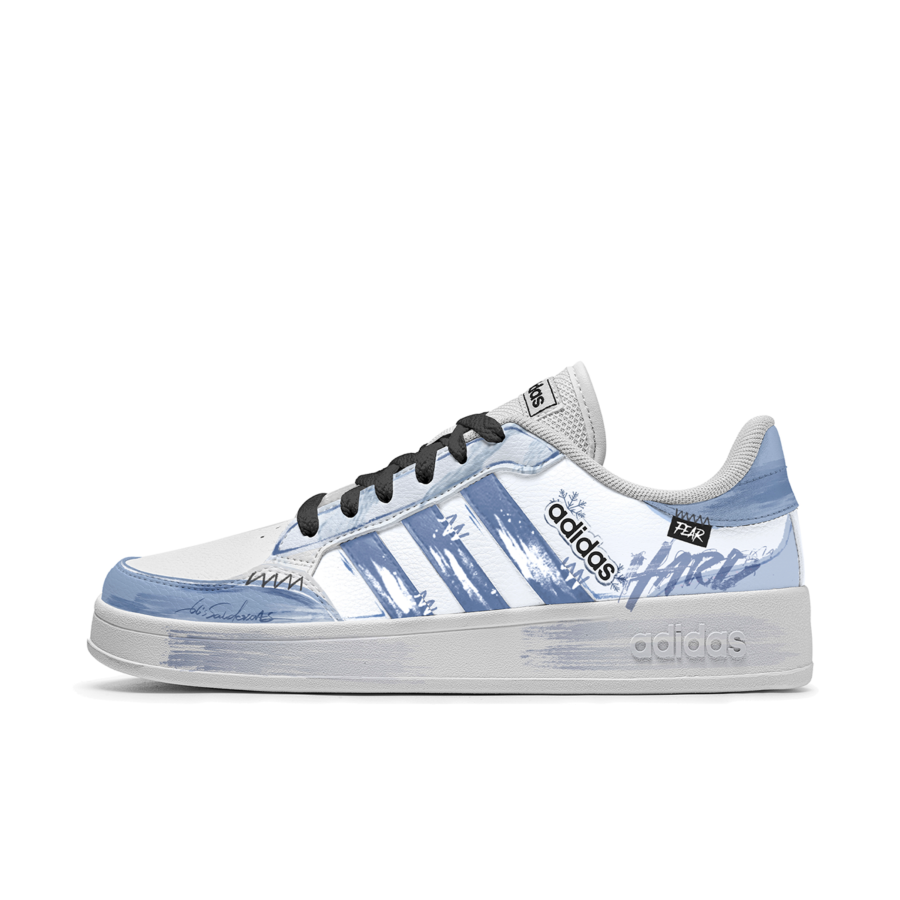 Adidas Neo Breaknet Icy Snow Domain Abrasion Resistant Low top Skateboard Shoes Unisex Blue White