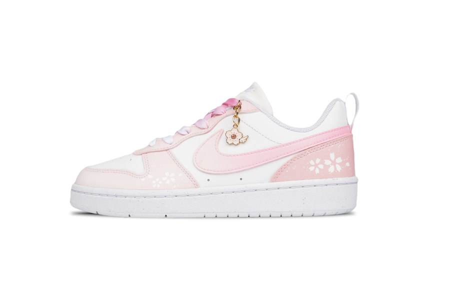Nike Nike Court Borough Low top Skateboard Shoes GS White Pink