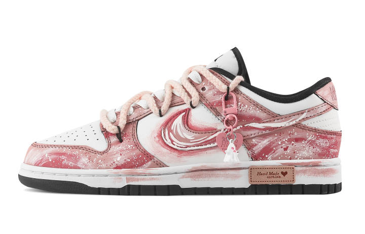 Nike Nike Dunk Heartbeat Colored Glaze Abrasion Resistant Low top Skateboard Shoes Unisex Pink