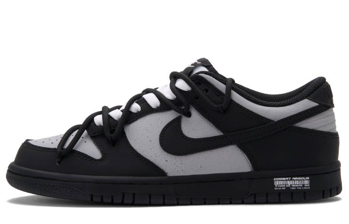 Nike Nike Dunk 'Grey Trajectory' Thin Sole Abrasion Resistant Low top Skateboard Shoes Unisex Black Gray