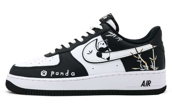 Nike Nike Air Force 1 Bear Has Confidence Wear resistant And Lightweight Low top Skateboard Shoes Unisex Black White