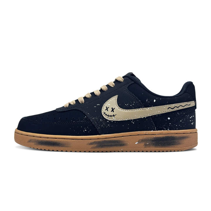 Nike Nike Court Vision 1 Saturn Abrasion Resistant Low top Skateboard Shoes Unisex Black