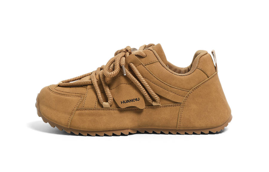 HUANQIU Skateboard Shoes Men's Low Top Brown