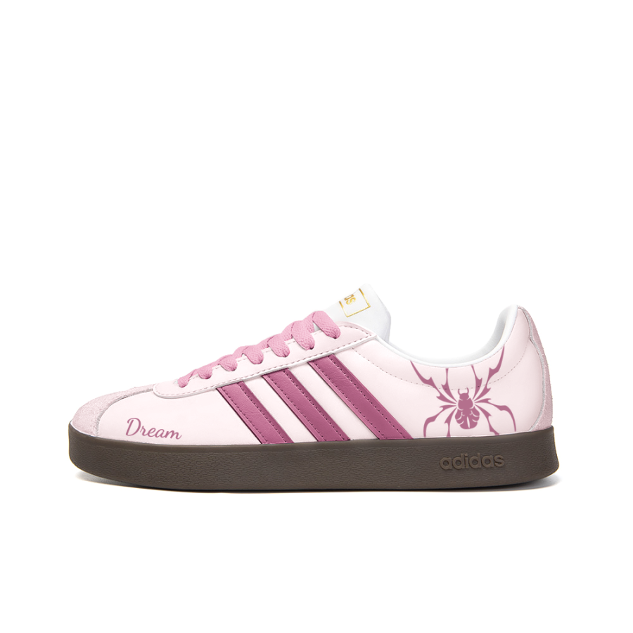 Adidas Neo VL Court 2.0 Slip Resistant Abrasion Resistant Low top Skateboard Shoes Unisex White Pink