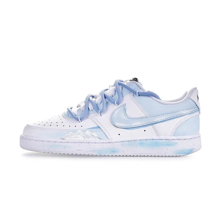 Nike Nike Court Vision 1 Ice Blue Snowfield Hey!u! Slip Resistant Abrasion Resistant Low top Skateboard Shoes Men's