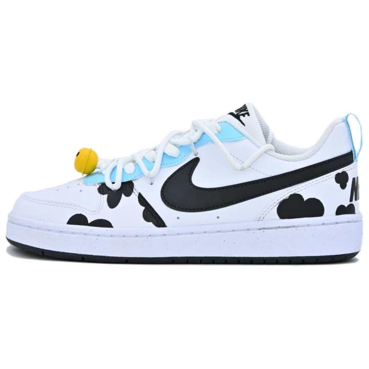 Nike Nike Court Borough Cow Journal Oreo Synthetic Leather Coverage Slip Resistant Abrasion Resistant Balance