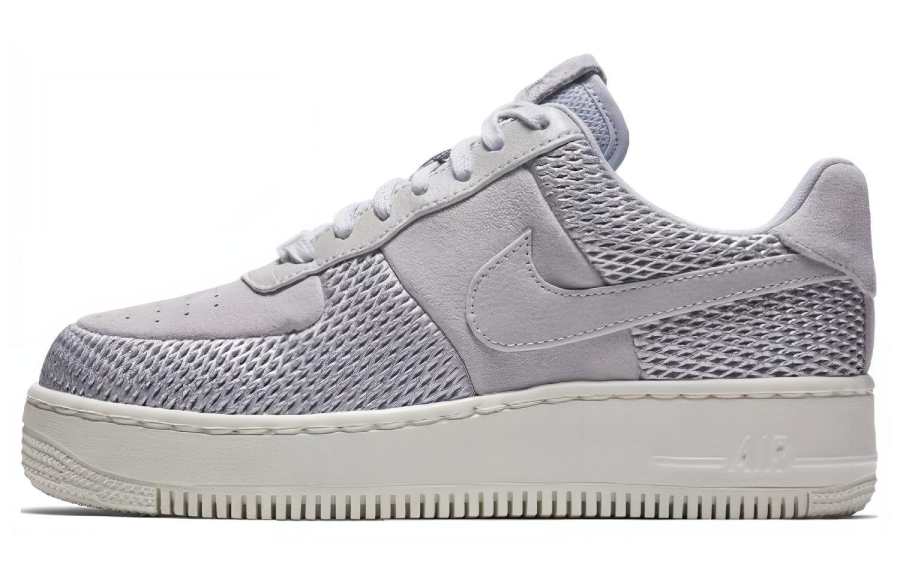 Nike Nike Air Force 1 Upstep Premium 'Metallic Platinum' Low top Skateboard Shoes Women's Platinum