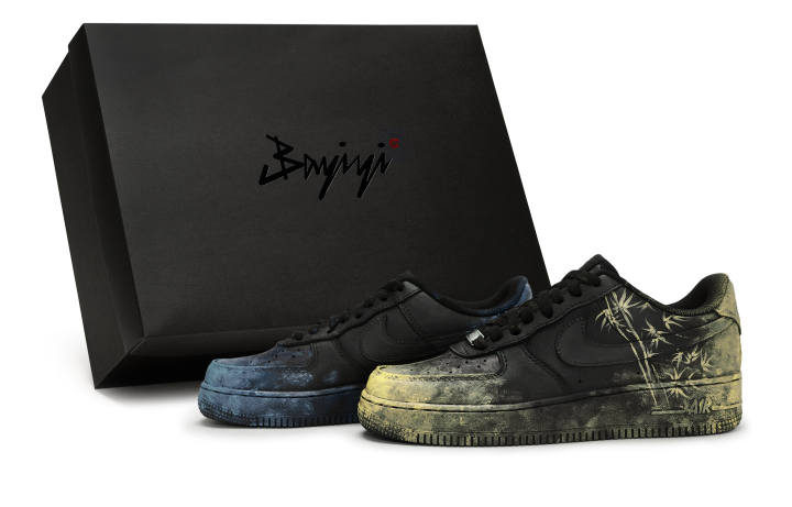 Nike Nike Air Force 1 07 811 Manufacturing, Smoke Shadow Bamboo Wind Yellow Blue, Special Shoe Box Low top Skateboard Shoes