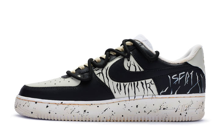 Nike Nike Air Force 1 Low top Skateboard Shoes GS Beige White Black