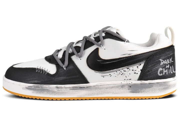 Nike Nike Court Borough Abrasion Resistant Low top Skateboard Shoes Men's Black White