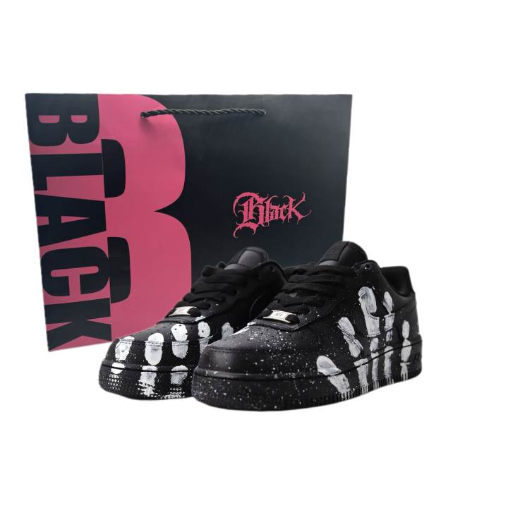 Nike Nike Air Force 1 Slip Resistant Abrasion Resistant Low top Skateboard Shoes Unisex Black