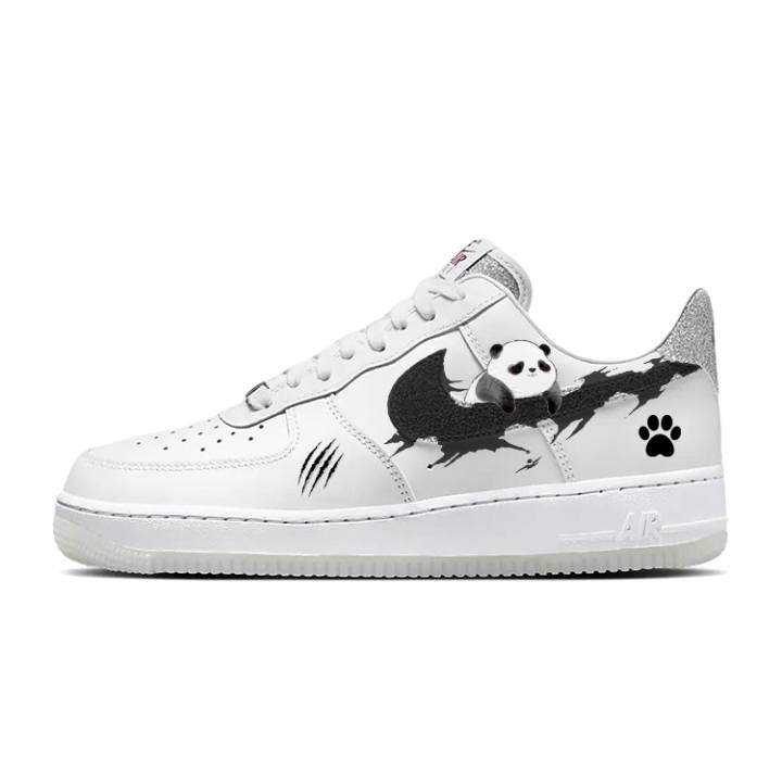 Nike Nike Air Force 1 Slip Resistant Cushioning Abrasion Resistant Low top Skateboard Shoes Unisex Gray White