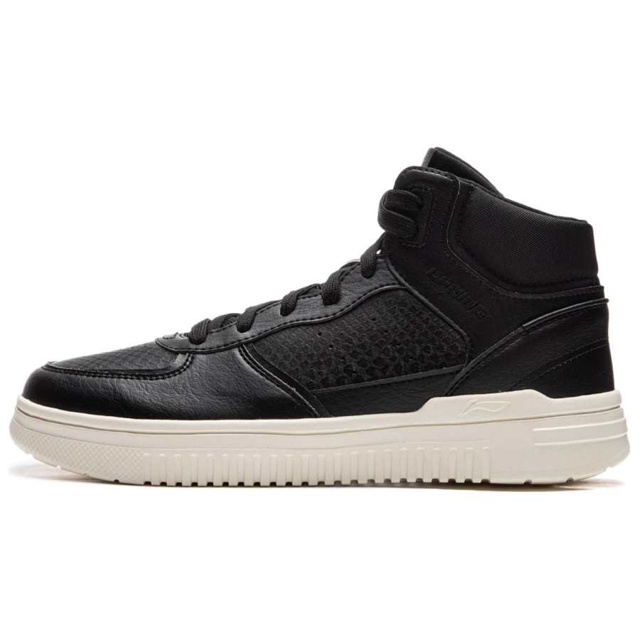 Li-Ning Li Ning Cyan Cloud Slip Resistant, Abrasion Resistant, Breathable High top Skateboard Shoes Men's Black