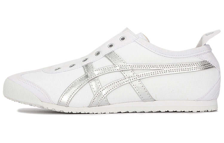 Onitsuka Tiger MEXICO 66 SLIP on Low top Skateboard Shoes Unisex White Silver