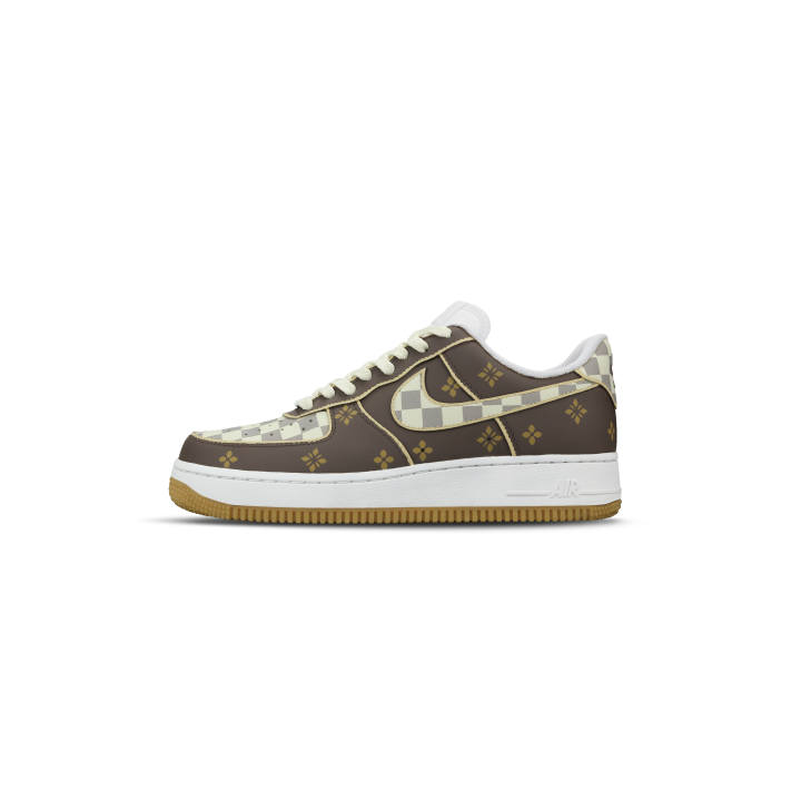 Nike Nike Air Force 1 Abrasion Resistant Abrasion Resistant Low top Skateboard Shoes Men's White Brown