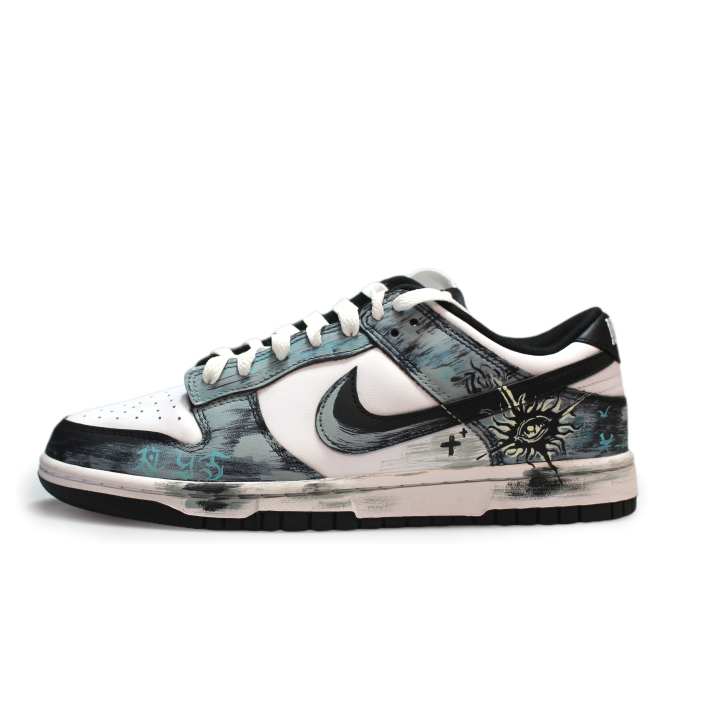 Nike Nike Dunk Devil's Tears Slip Resistant Abrasion Resistant Low top Skateboard Shoes GS Black White