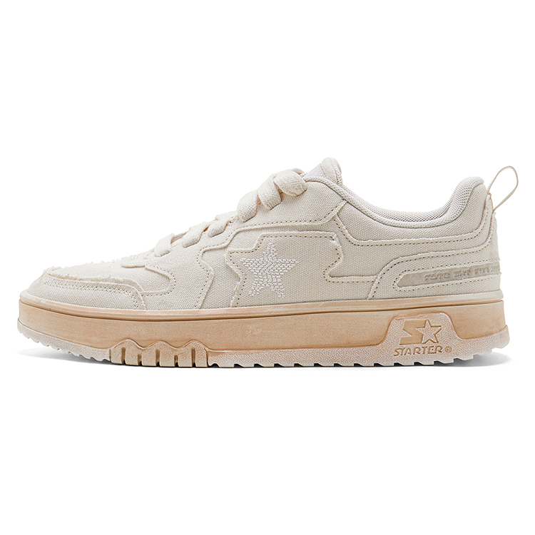STARTER Fabric Abrasion Resistant Low top Skateboard Shoes Women's Feather White