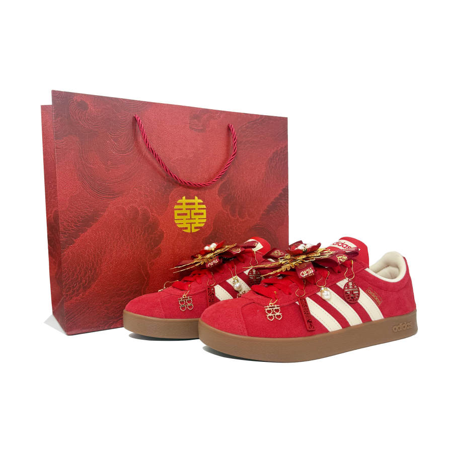 Adidas Adidas Vl Court Classic Match Made In Heaven, Shopping Bag Cushioning, Wear Resistant Low top Skateboard Shoes Unisex