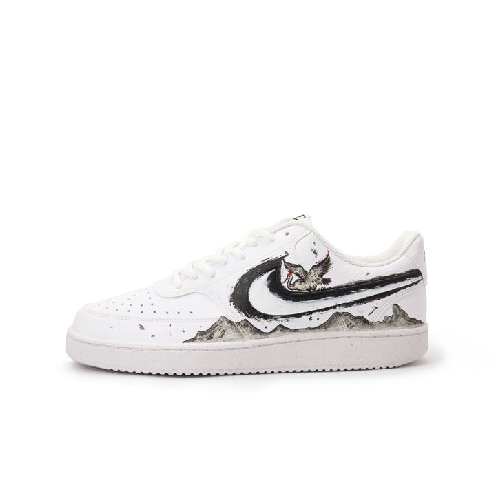 Nike Nike Court Vision Skateboard Shoes Men's Low Top White/Black