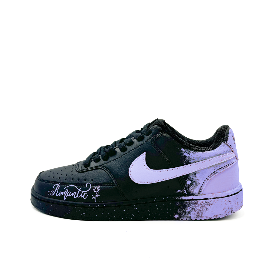 Nike Nike Court Vision Low Abrasion Resistant Abrasion Resistant Low top Skateboard Shoes Unisex Black Purple