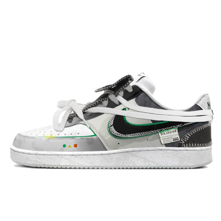 Nike Nike Court Vision 1 Slip Resistant Cushioning Low top Skateboard Shoes Men's Black Gray