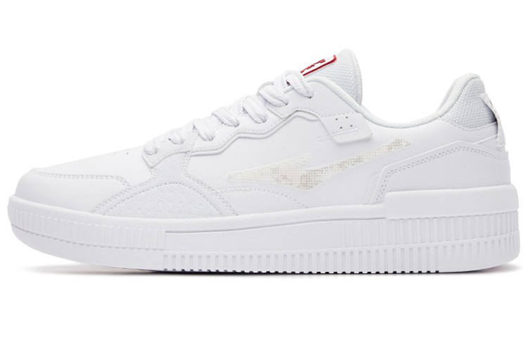 Erke Latte Low top Skateboard Shoes Men's White Red