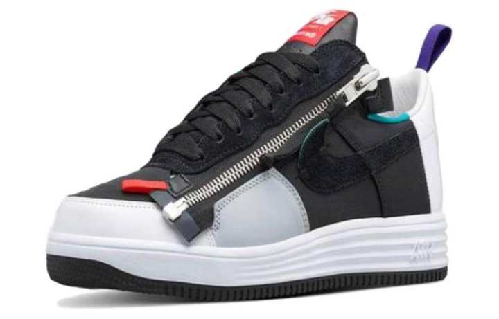 Nike ACRONYM x Nike Lunar Force 1 Slip Resistant Cushioning Low top Skateboard Shoes Men's Black Purple