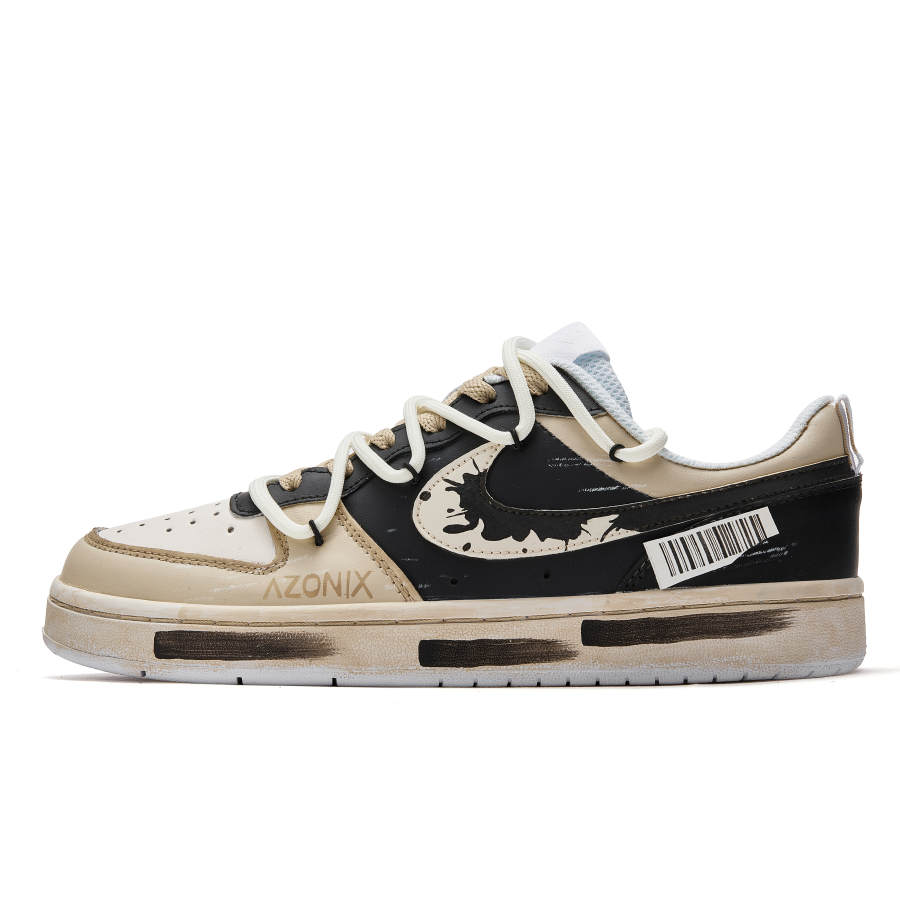 Nike Nike Court Borough Freedom Panda, Wusu Slip Resistant Abrasion Resistant Low top Skateboard Shoes GS Black Brown