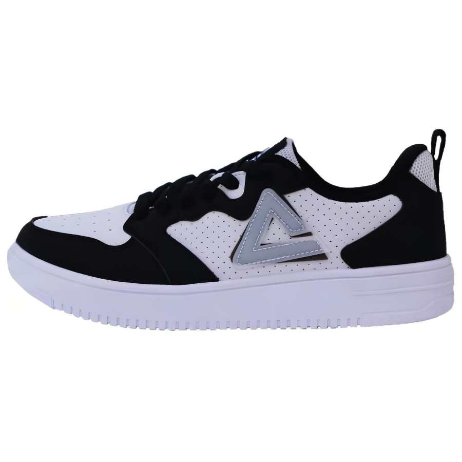 PEAK Breathable And Slip Resistant Low top Skateboard Shoes Men's Black White